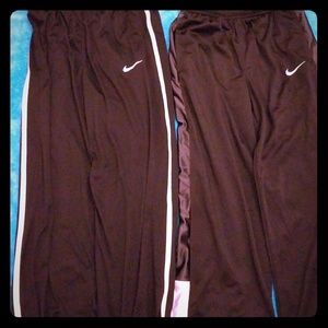 2 pair of Black Nike athletic pants youth Large